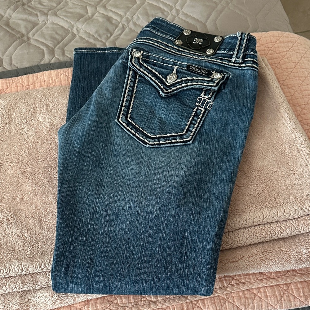 Miss Me Women's Dark Blue skinny Cut Jeans